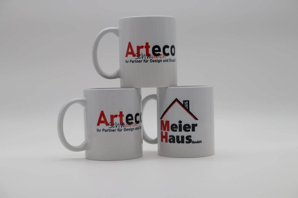 Hochwertige Tasse mit Firmenlogo / Bild - Ab 3,50€/Tasse