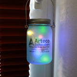 Werbeleuchtglas mit Metallgriff