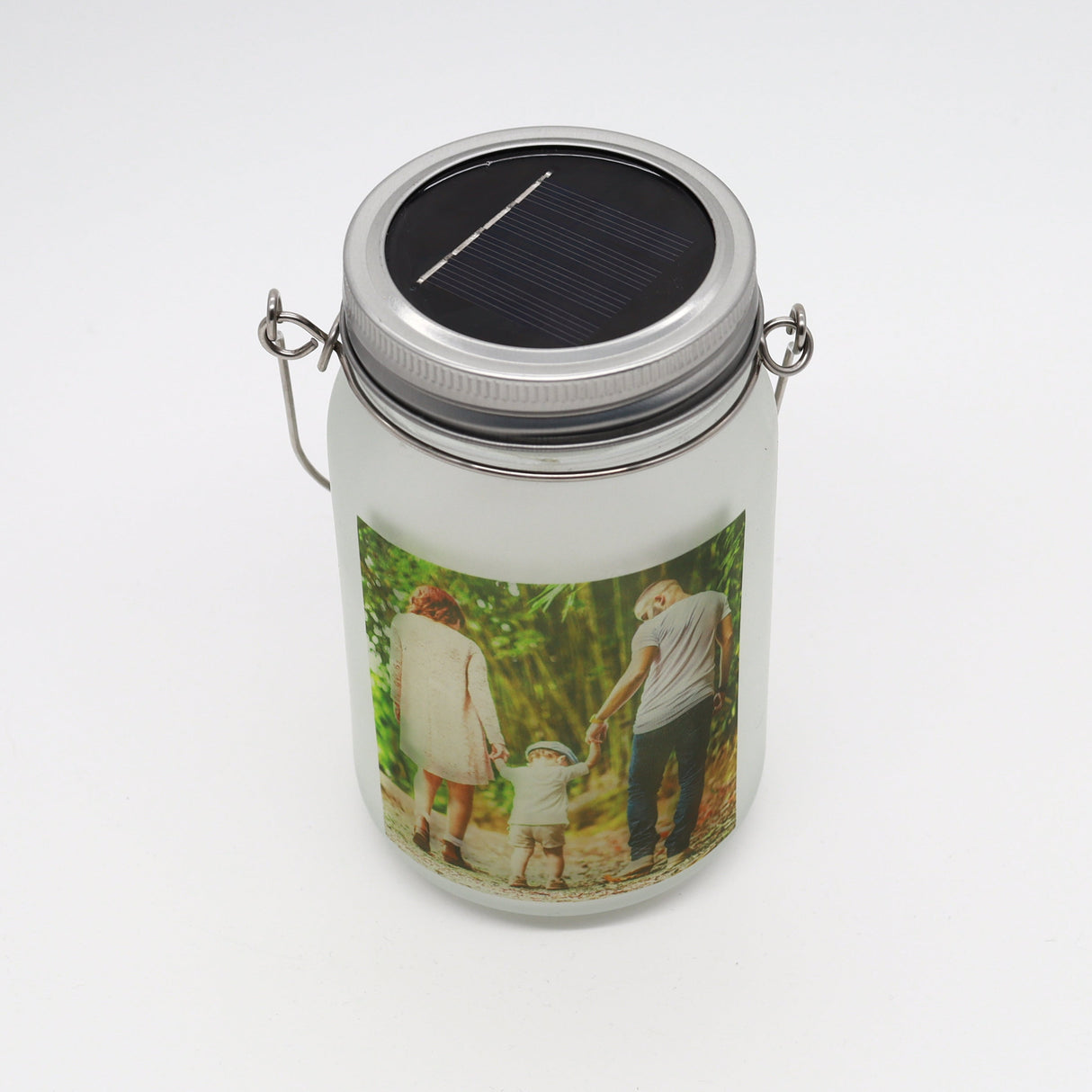 Leuchtglas mit Metallgriff